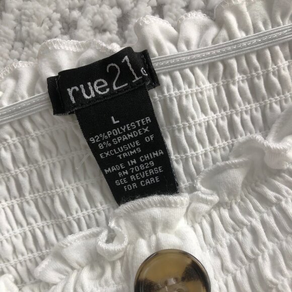 Rue21 Smocked Ruffle Tube Top with Buttons - Picture 6 of 6